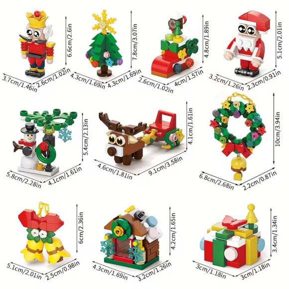 10 Day Avent Calendar 352pcs Christmas Building Blocks Set 2025 - Picture 2 of 3